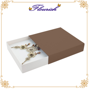 Coffee Color Luxury Pendant Necklace Sliding Gift Box