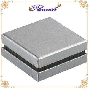 Shiny Silver Stamping Luxury Cardboard Jewelry Box