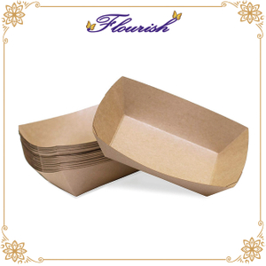 Recyclable Grease Proof Food Storage Paper Tray Box