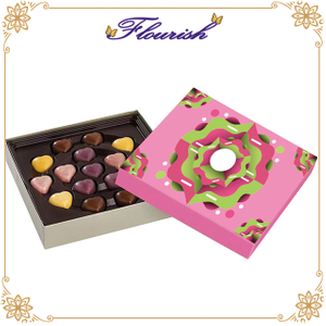 Customized Art Paper Chocolate Gift Packaging Box with Tray Insert