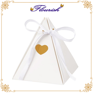 Unique Design Triangle Shaped White Wedding Gift Explosion Box