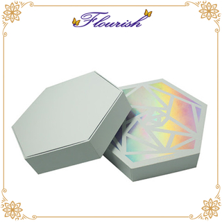 Holographic Laser Paper Hexagon Jewelry Box