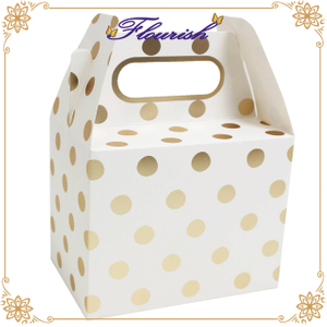 Golden Dot Printing Party Favor Tall Cake Box