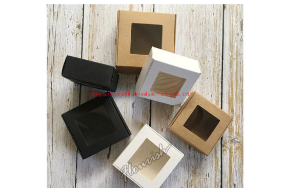Eco-Friendly Foldable Square Shaped Kraft Paper Craft Gift Box