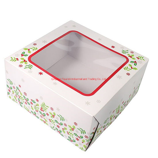 Square Shaped Pie Storage Window Box with Custom Diecut - Buy Pie Box ...