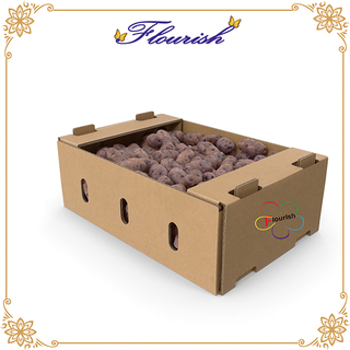 Natural Brown Color Strong Corrugated Paper Potato Taro Packaging And Storage Box 