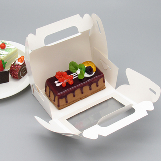 White Paper Packaging Box For Cakes And Bread
