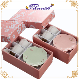 China Made Custom Element Printing Pink Dining Tableware Plate And Cup Box 