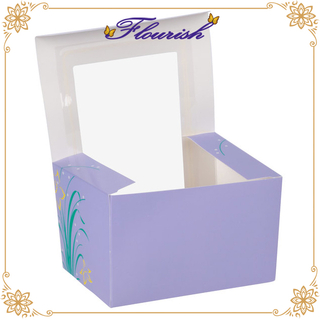 Purple Cardboard Easter Egg Festival Gift Storage Window Box