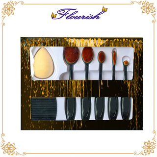 Glittering Gold Stamping Makeup Brush Set Window Box