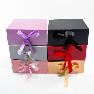 Ribbon Closure Folding Carton Box,Cardboard Paper Packaging Gift Box