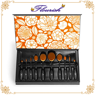 Hot Stamping Cardboard Makeup Brush Packaging Box with PVC Tray