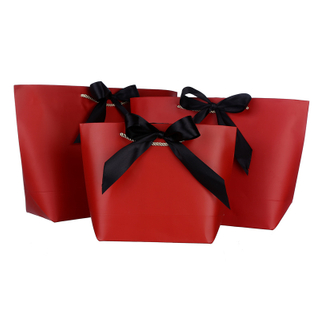  Wholesale Fashion Red Paper Packaging Gift Bags,Festival Shopping Bags