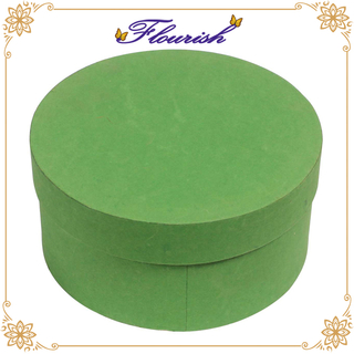 Green Color Round Cardboard Flower Box